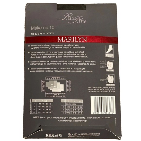 Marilyn Lux Line Make-Up 10 Black Size S/M - Picture 3 of 3